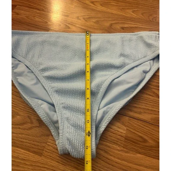 Wild Fable Textured Light Blue Bikini Set Size 1X - Picture 3 of 8